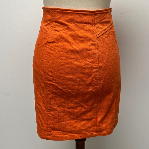 UO Rae Lace-Up Mini Skirt, Unreleased Color (Orange) - Picture 3 of 11